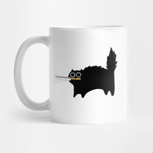 Danger Kitty Funny Black Cat With Knife Mug